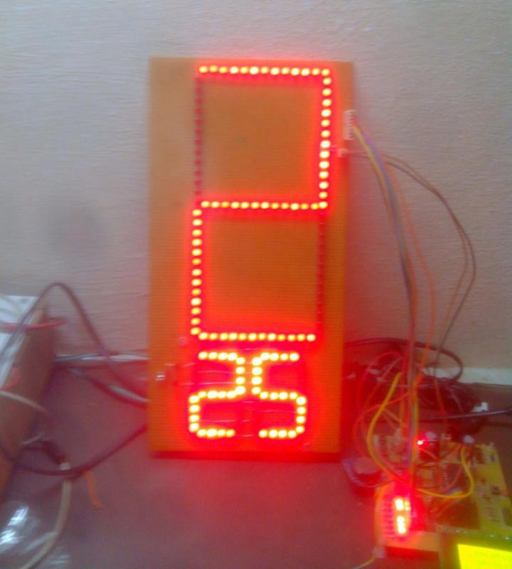 LED DISPLAY COUNTER TEMPRATURE